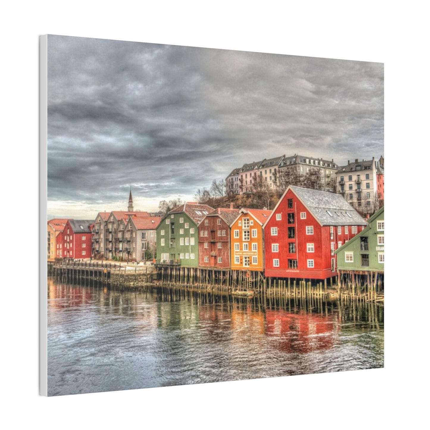 Dock Houses - Canvas Stretched, 0.75"