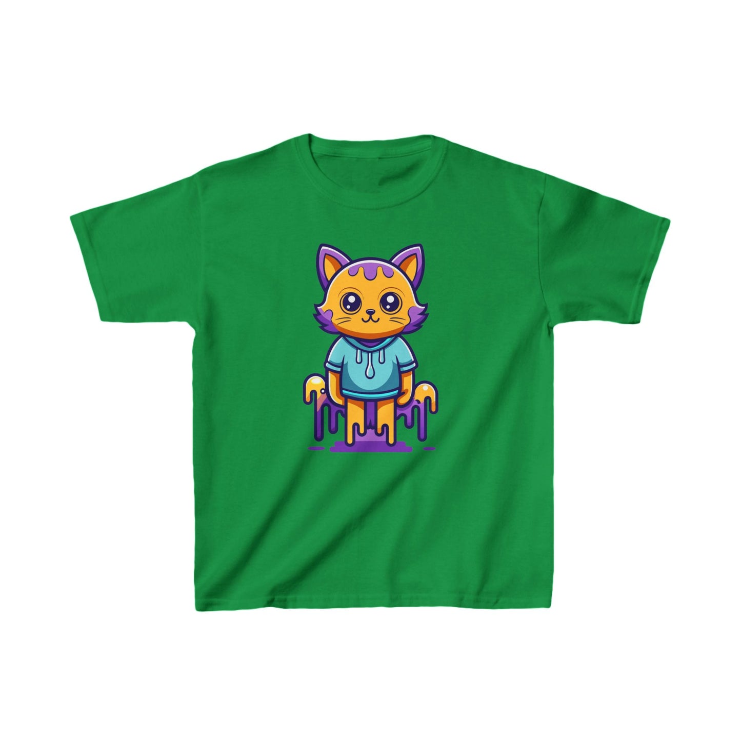 Kids - Cartoon Kitty -  Heavy Cotton™ T-Shirts