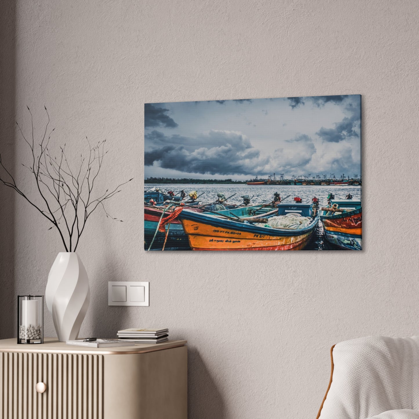 Boats - Canvas Stretched, 0.75"