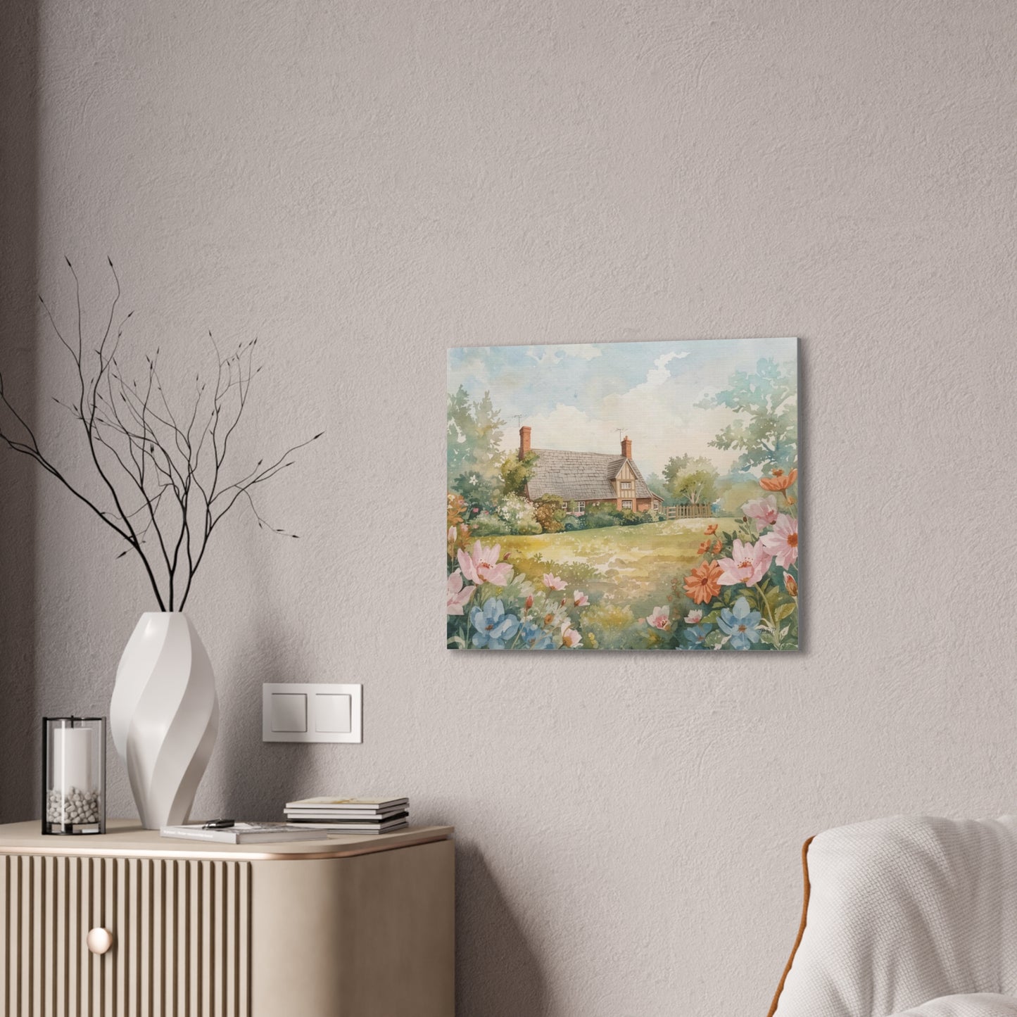 English Cottage - Canvas Stretched, 0.75" - 2026 Wall Art - Places