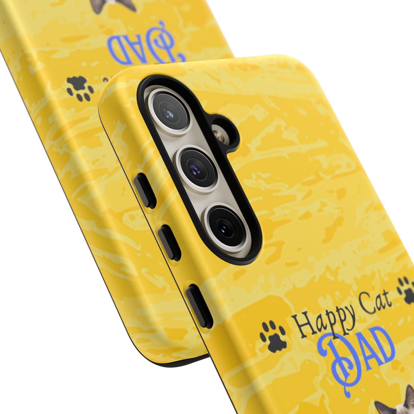 Happy Cat Dad - Personalized - Whimsical Phone Cases - Father's Day