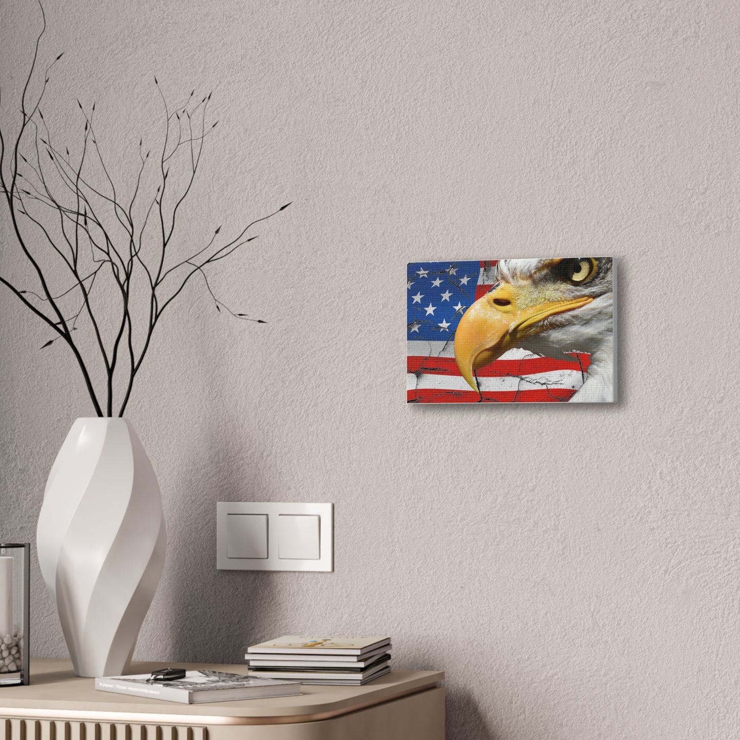 American Eagle - Canvas Stretched, 0.75" -  Military