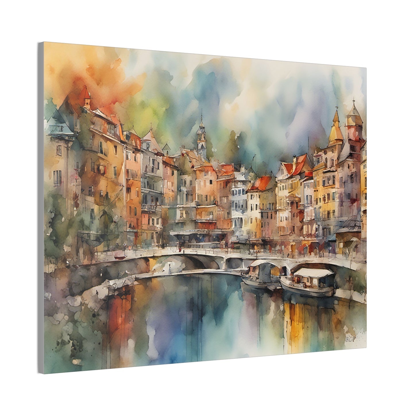 Coastal Town - Canvas Stretched, 0.75" - 2026 Wall Art - Places