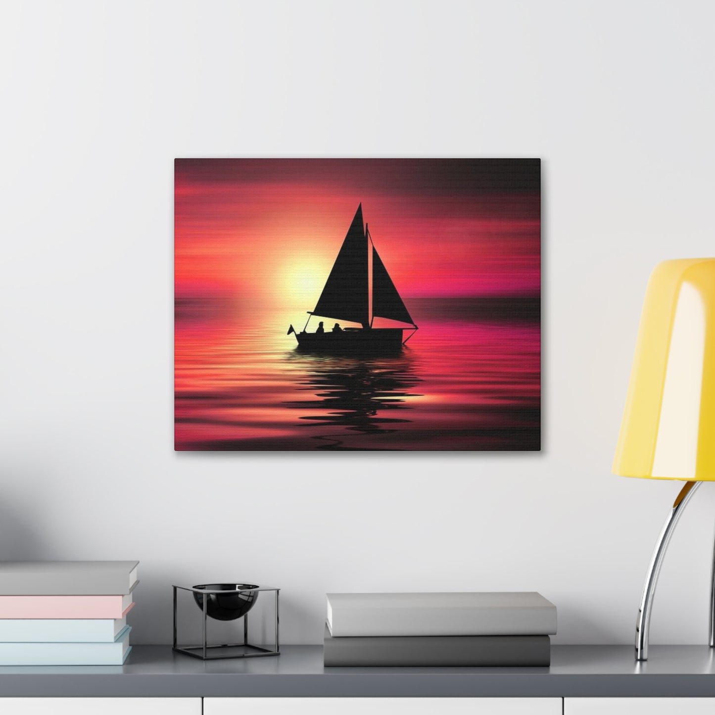 Sailing at Sunset - Canvas Stretched, 0.75"