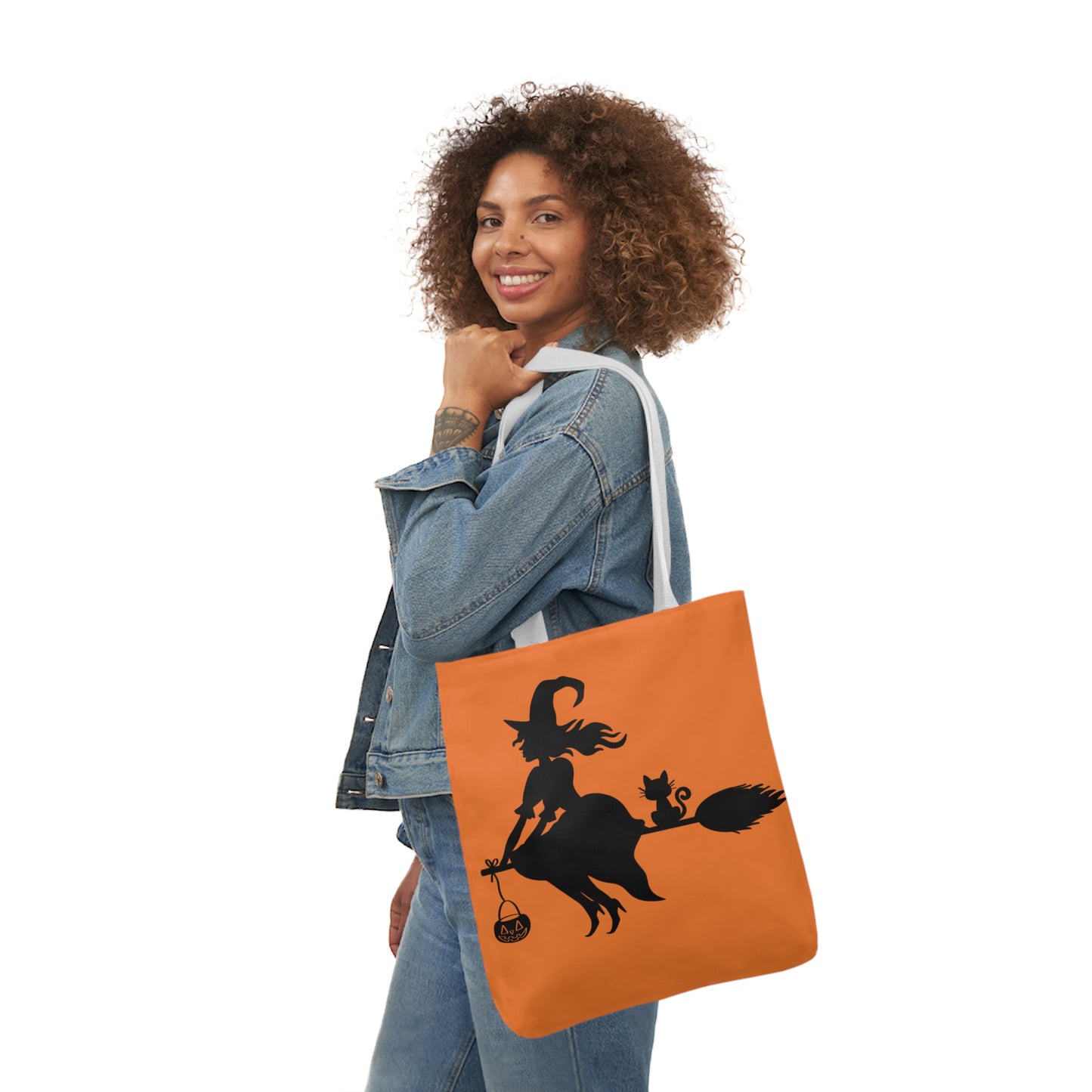 Witch - Canvas Tote Bag, 5-Color Straps - Halloween