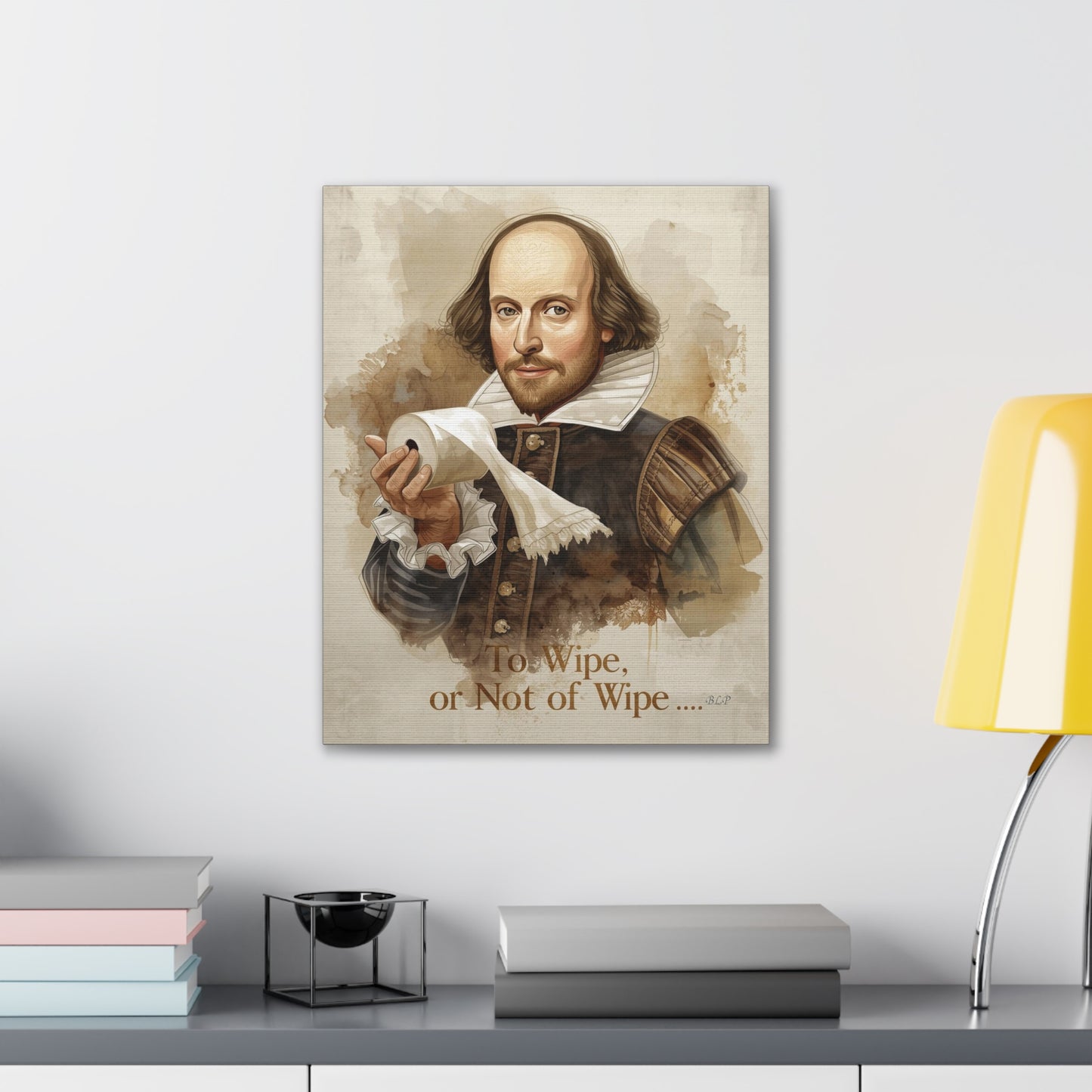 Shakespear - Canvas Stretched, 0.75" - 2026 Wall Art - Bathroom Humor