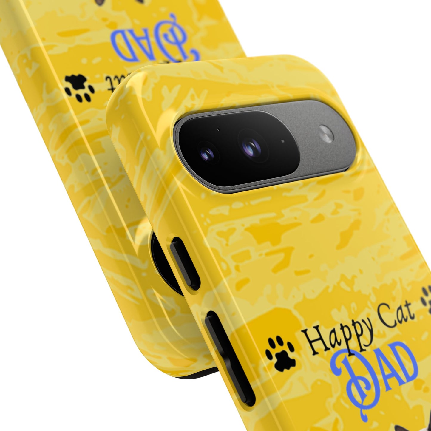 Happy Cat Dad - Personalized - Whimsical Phone Cases - Father's Day