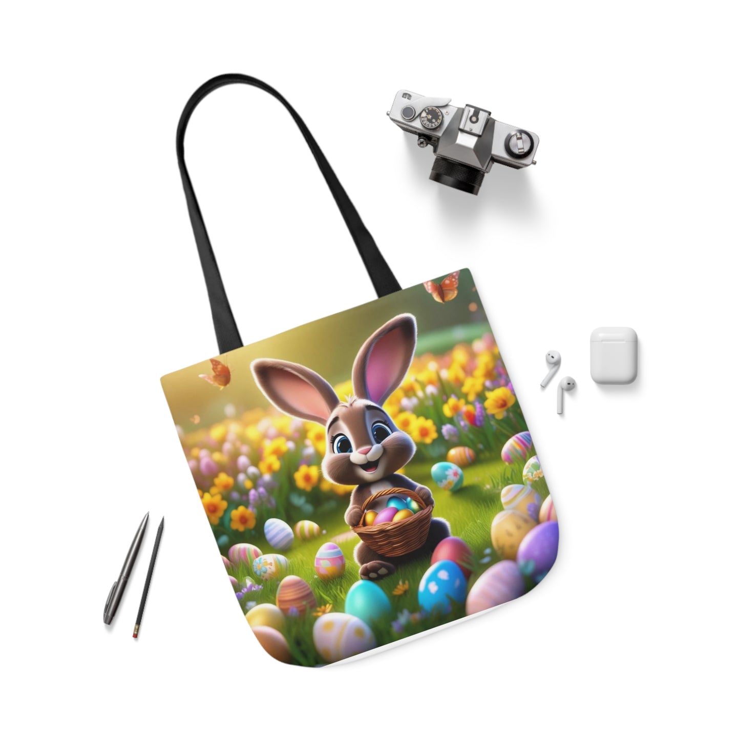 Easter - Canvas Tote Bag, 5-Color Straps