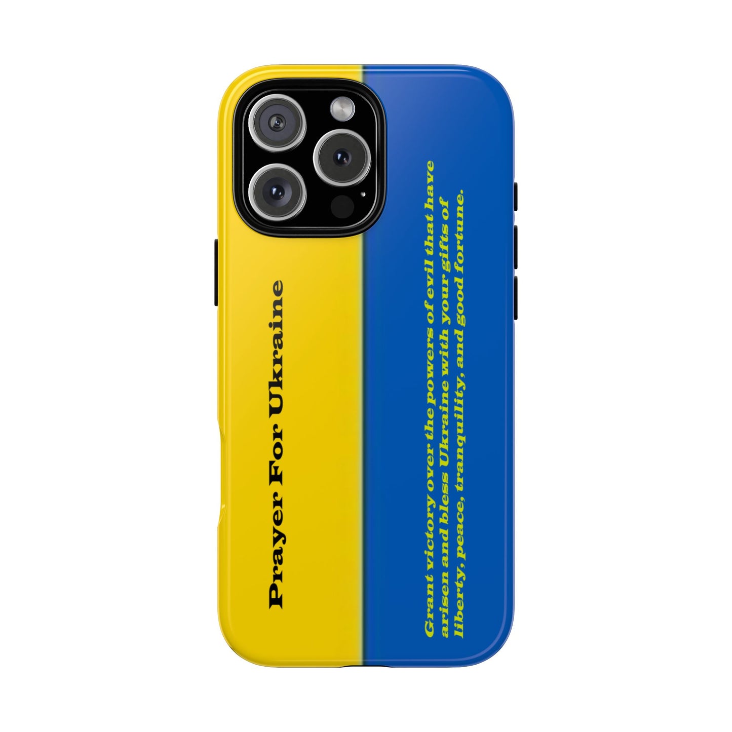 Flag of Ukraine with Prayer - Flag Phone Cases