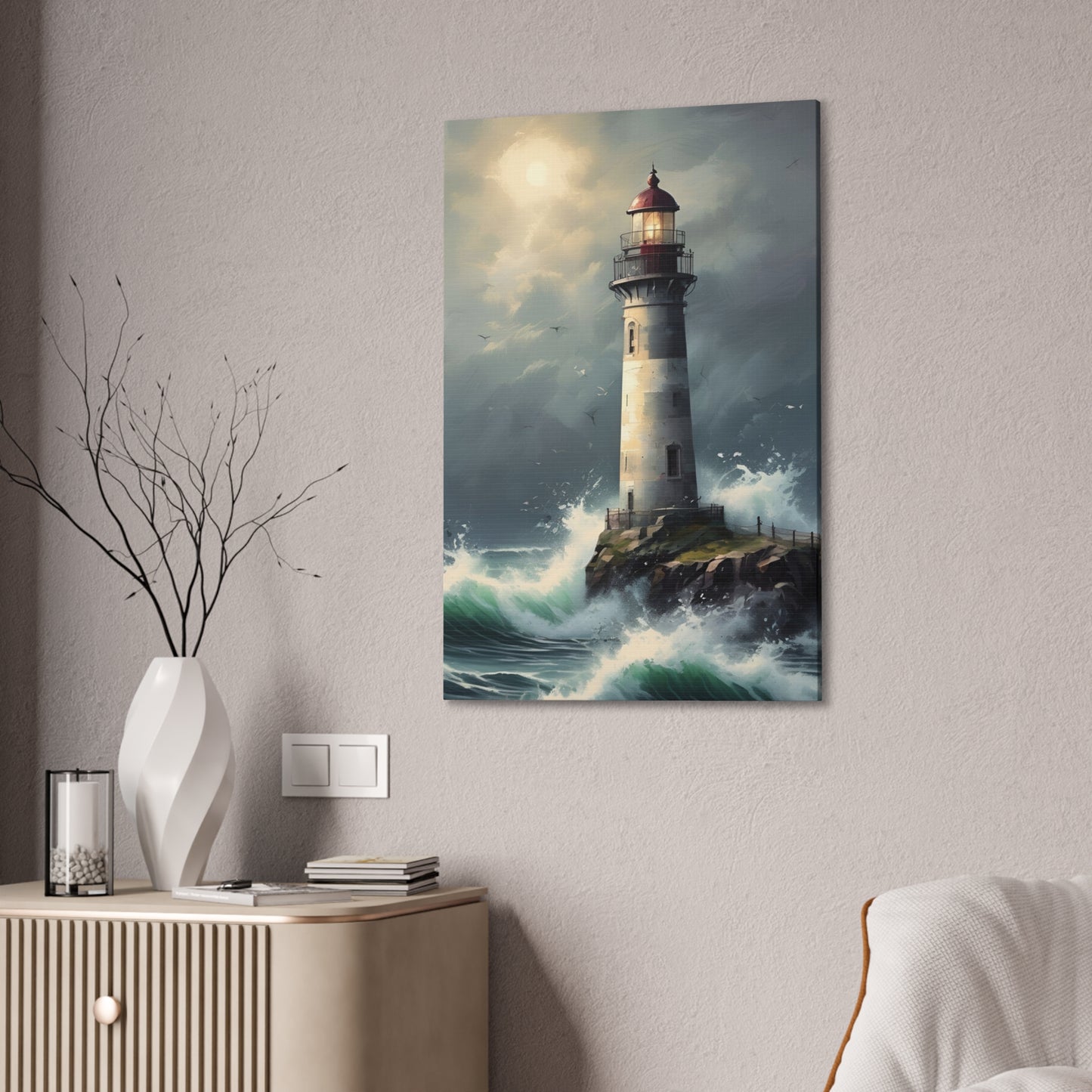 Light House - Canvas Stretched, 0.75"