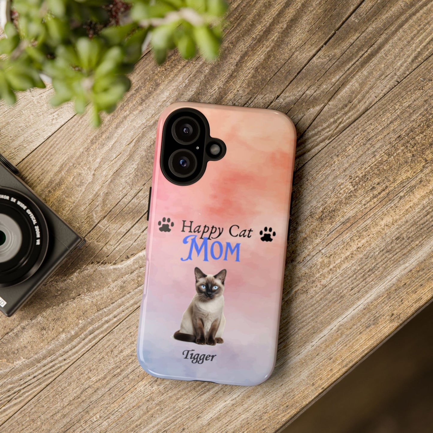 Happy Cat Mom - Personalized - Whimsical Phone Cases - Mother's Day