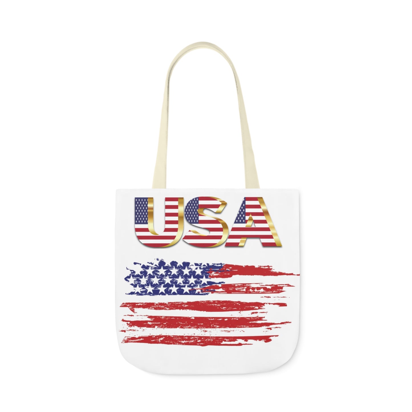 American - Canvas Tote Bag, 5-Color Straps - Patriotic