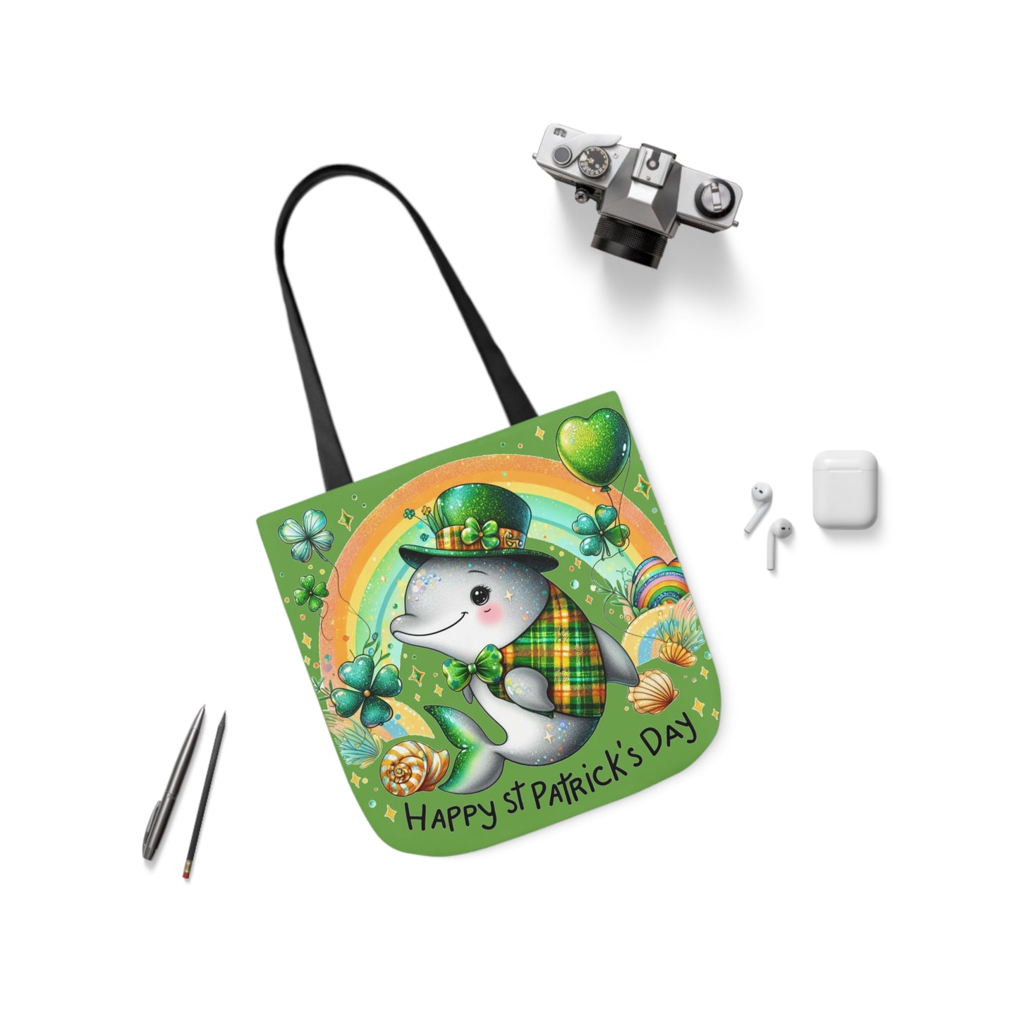 St. Patricks - Canvas Tote Bag, 5-Color Straps