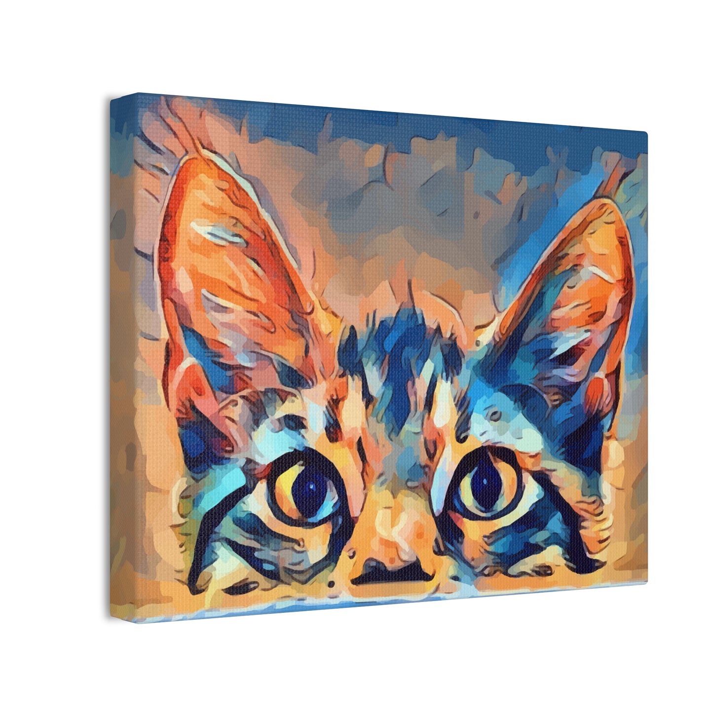 Spying Kitty - Canvas Stretched, 0.75"