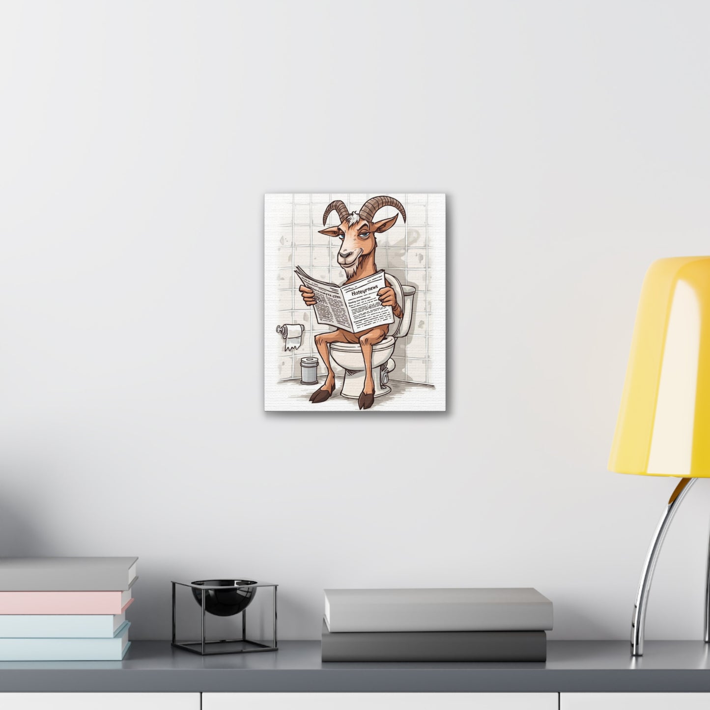 Billy on the can - Canvas Stretched, 0.75" - Wall Art 2026 - Bathroom Humor