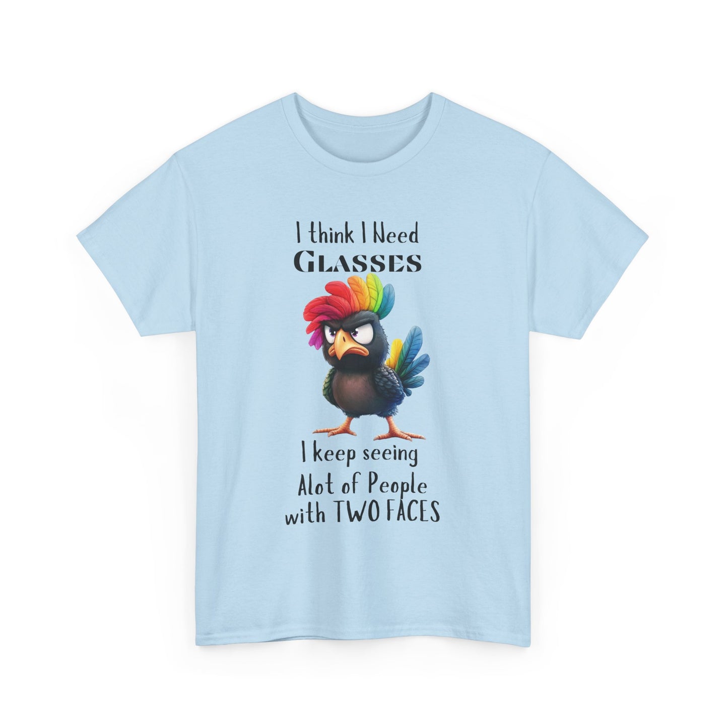 Two Faces - Funny Unisex Heavy Cotton T-shirt