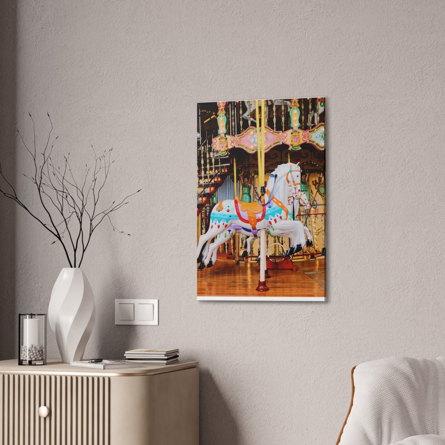 Carousel Horses - Canvas Stretched, 0.75"