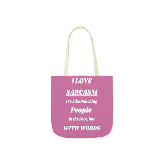 I Love Sarcasm - Canvas Tote Bag, 5-Color Straps