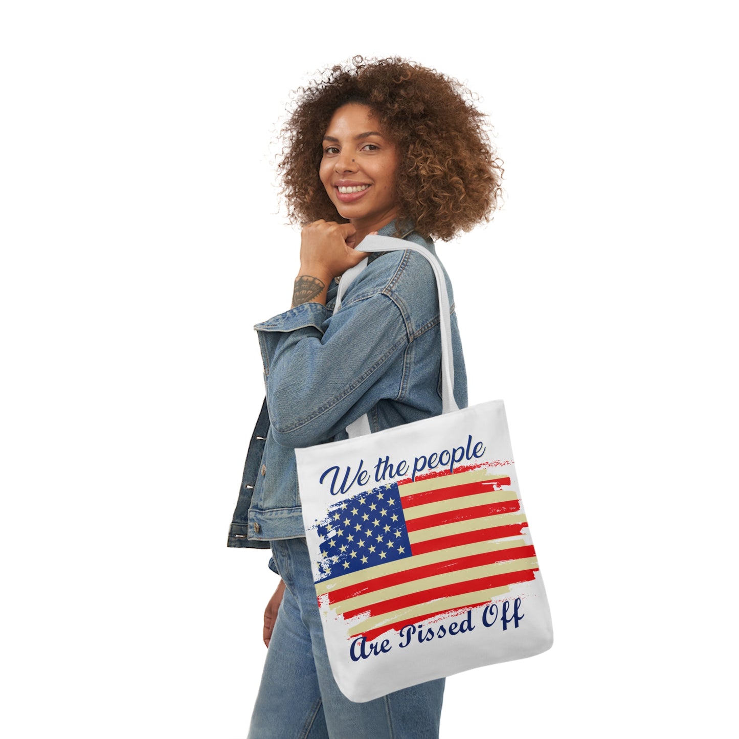 We the People - Canvas Tote Bag, 5-Color Straps - Veterans - Patriotic