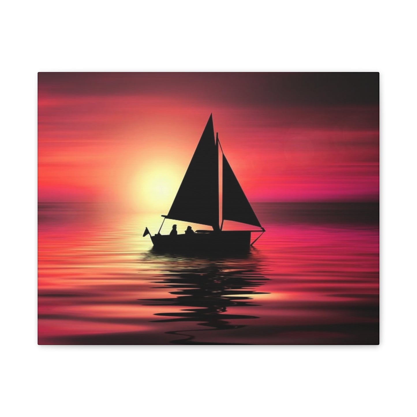 Sailing at Sunset - Canvas Stretched, 0.75"