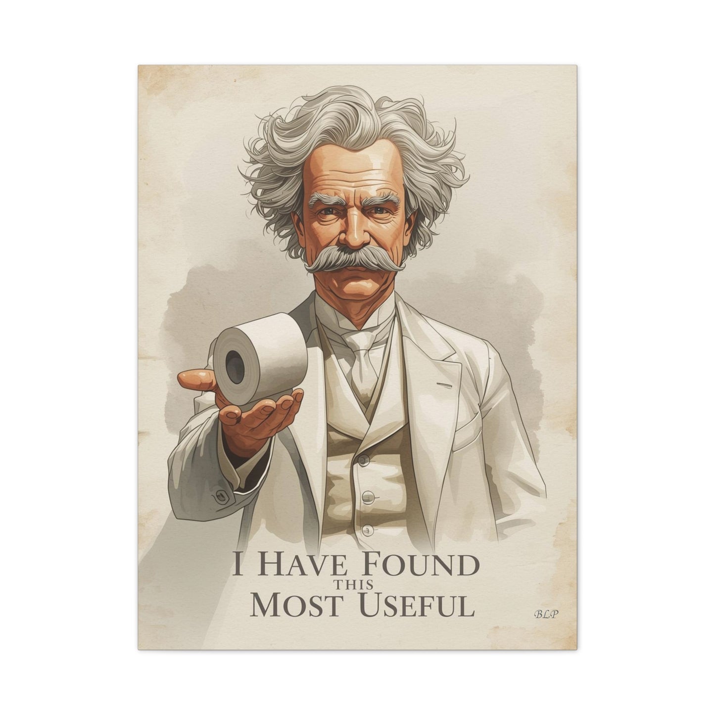 Twain - Canvas Stretched, 0.75" - 2026 Wall Art - Bathroom Humor
