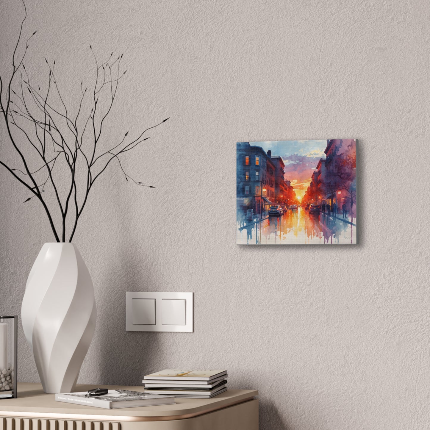 City Street - Canvas Stretched, 0.75" - 2026 Wall Art - Places