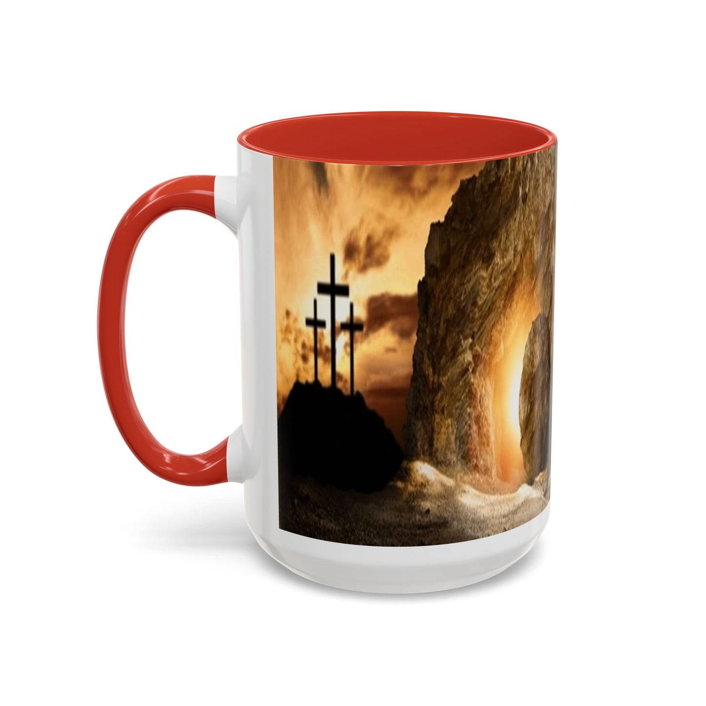 He is Risen -Accent Coffee Mug (11, 15oz) - Easter - Mother's Day - Father's Day