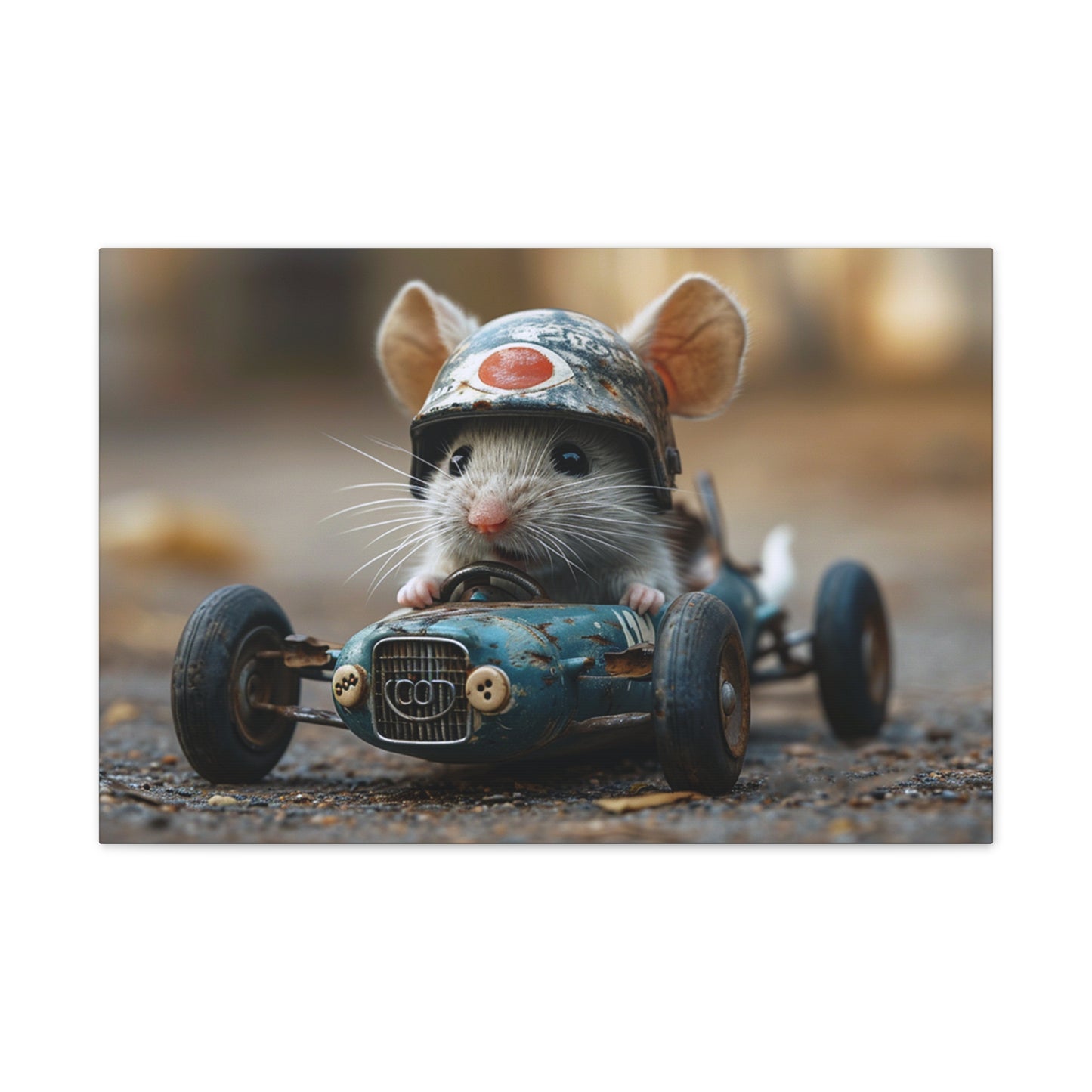 Mouse Racer - Canvas Stretched, 0.75"