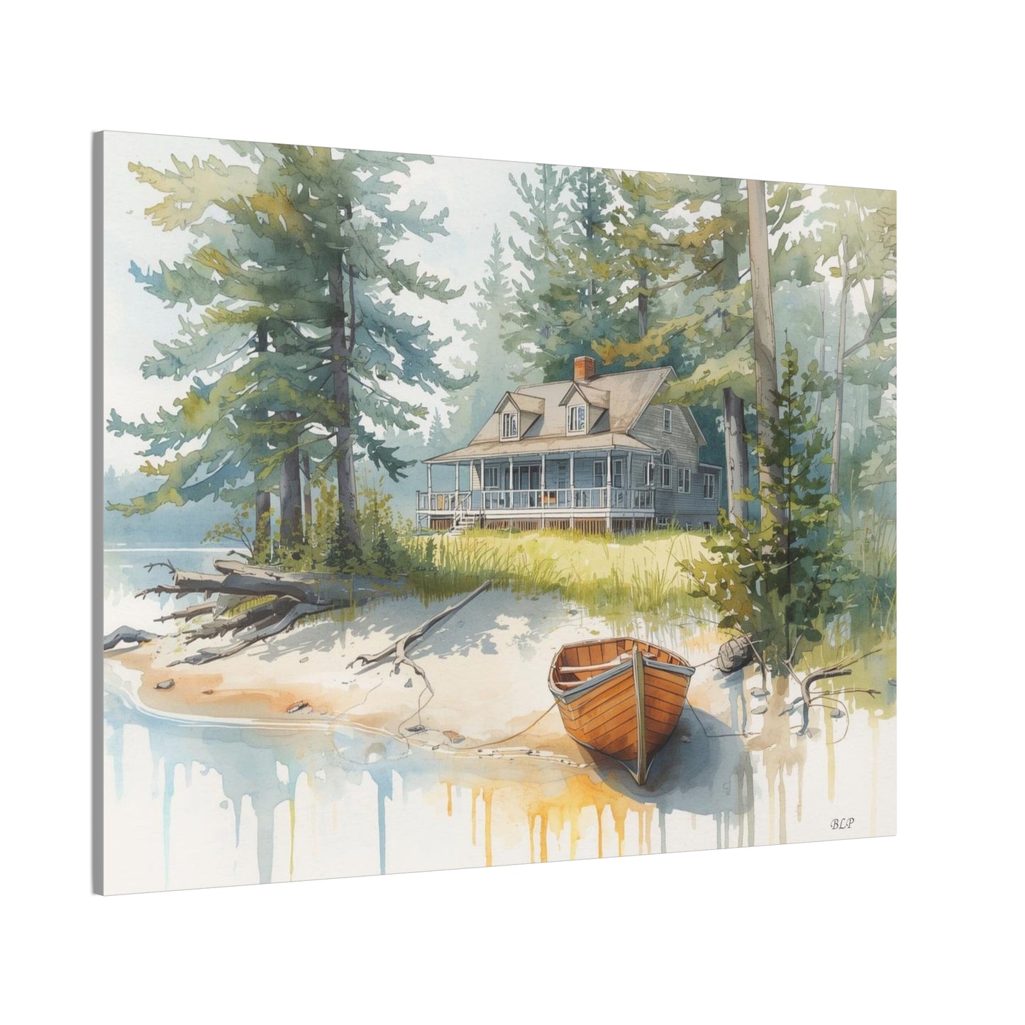 Cabin on the Lake - Canvas Stretched, 0.75" - 2026 Wall Art - Scenes