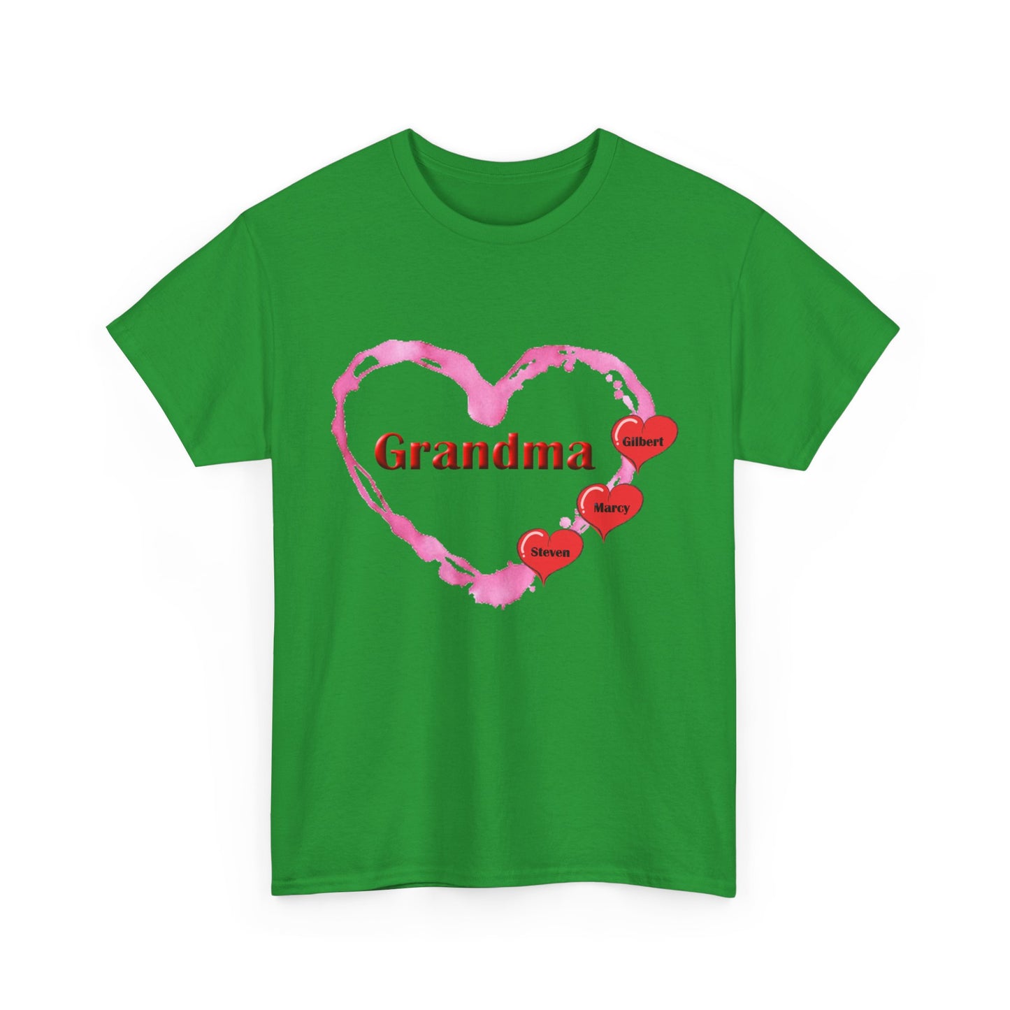 Grandma Love - Personalized - Unisex Heavy Cotton T-Shirt Mother's Day