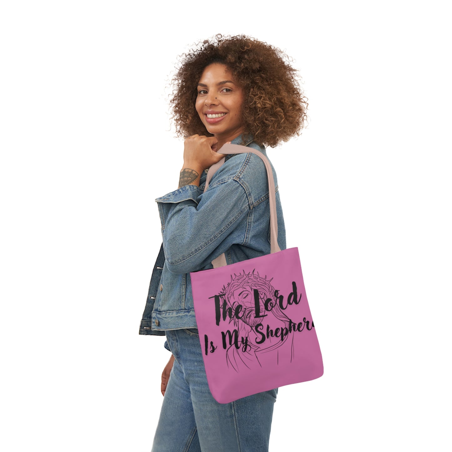 The Lord is My Shepherd - Canvas Tote Bag, 5-Color Straps - Religious