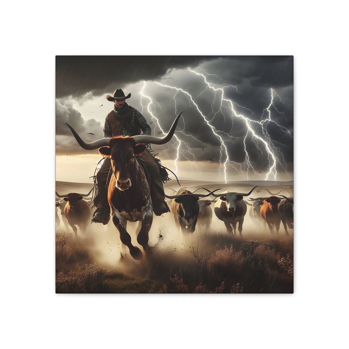 On the Herd - Canvas Stretched, 0.75" - 2026 Wall Art - Americana