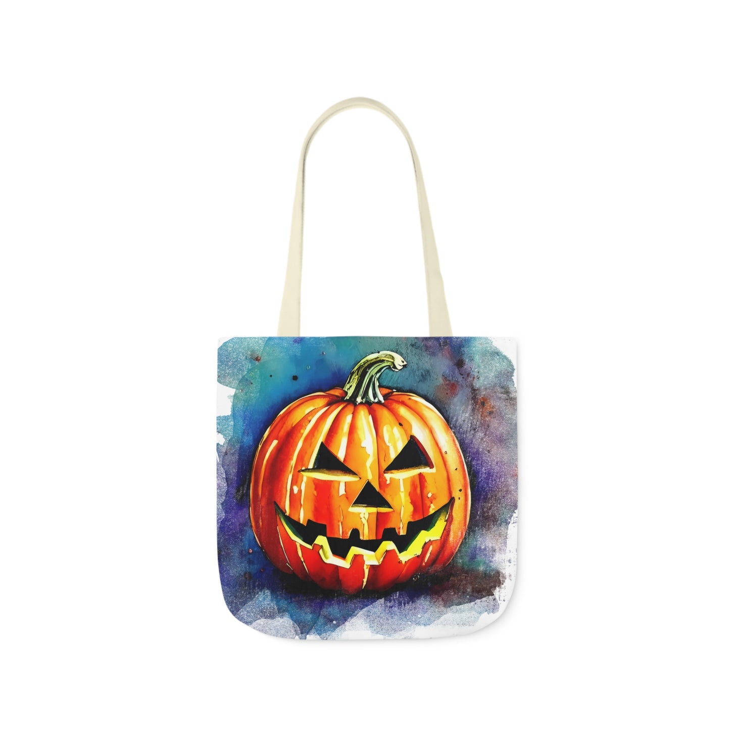 Pumkin Face - Canvas Tote Bag, 5-Color Straps - Halloween