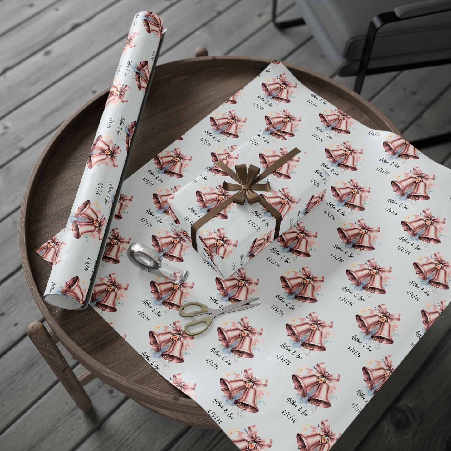 Customized Wedding Bells - Wrapping Papers