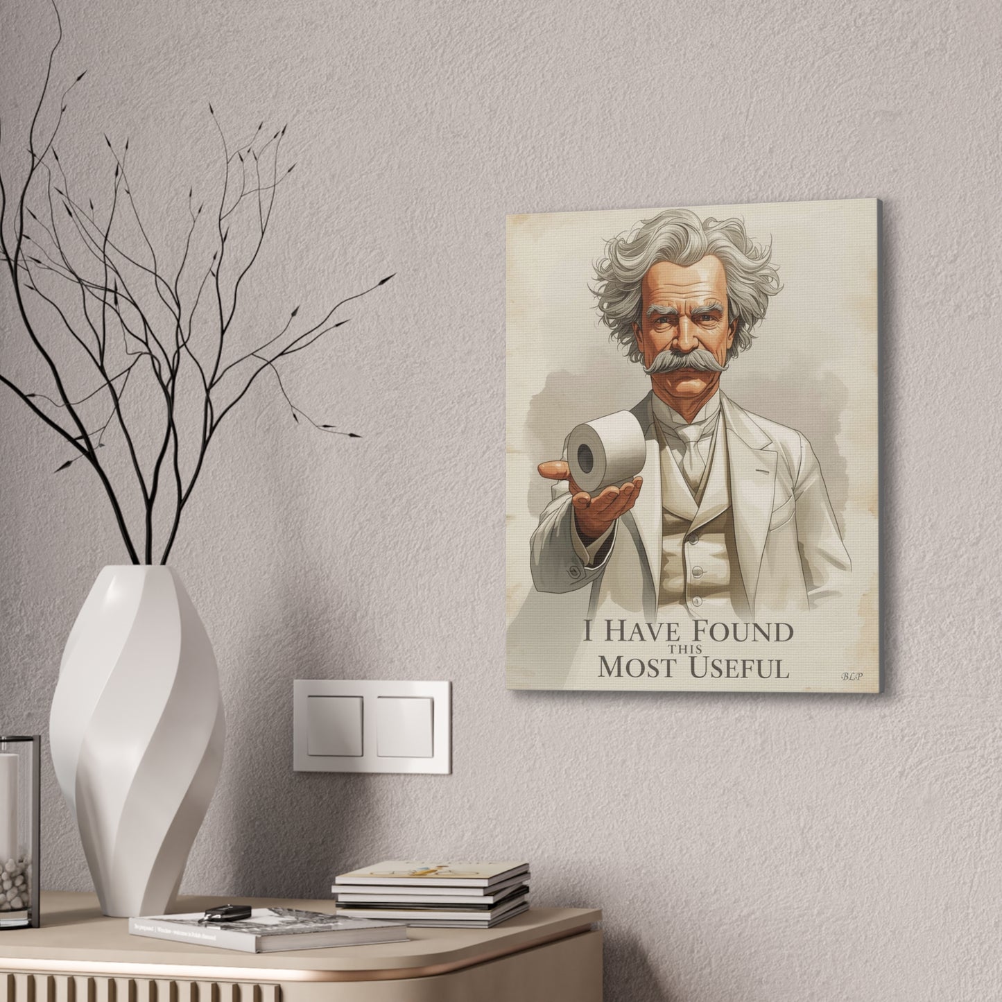 Twain - Canvas Stretched, 0.75" - 2026 Wall Art - Bathroom Humor