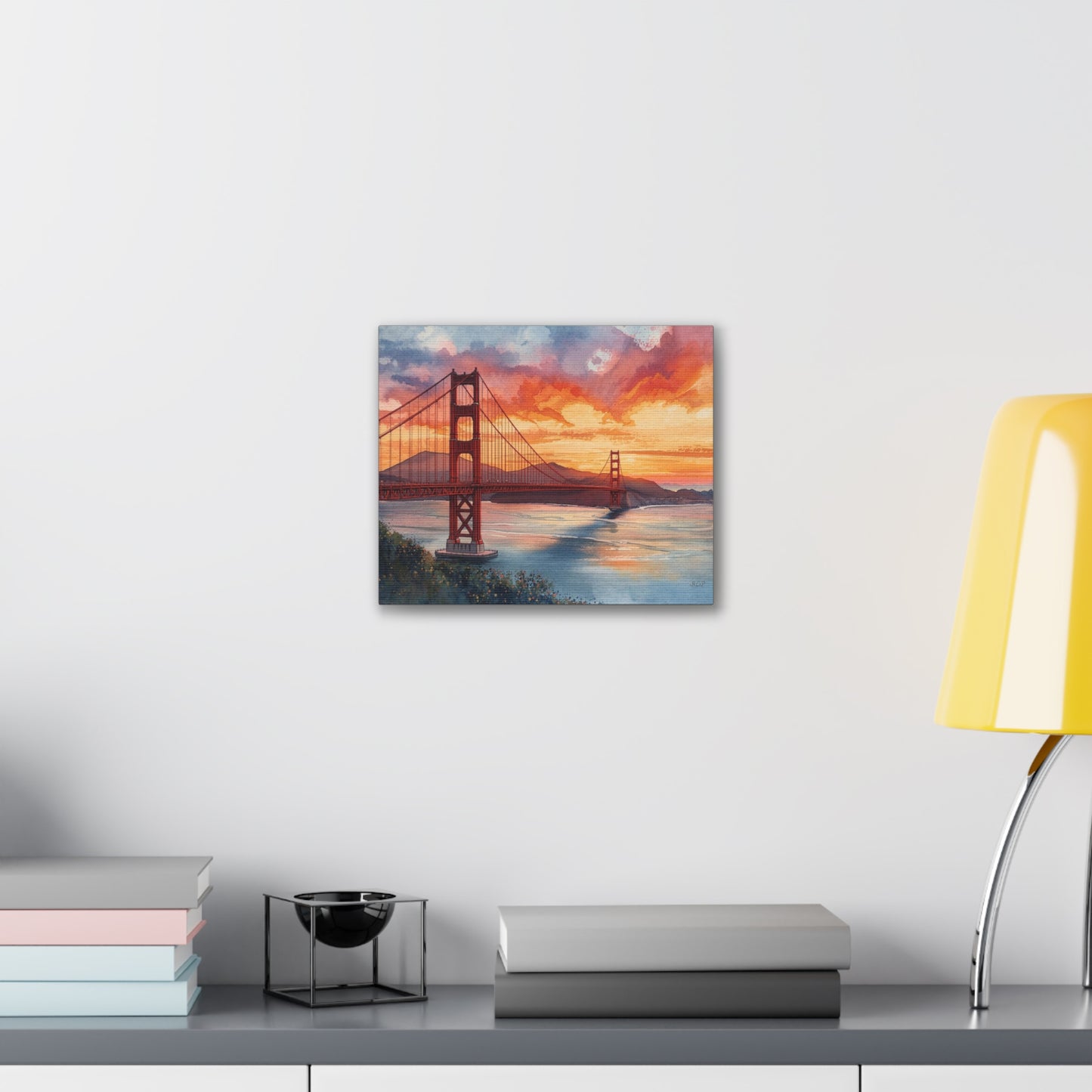 Golden Gate at Sunset = Canvas Stretched, 0.75" - Wall Art 2026 - Places