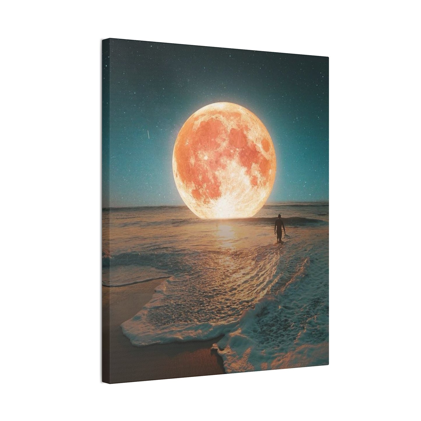 Moon on the water - Canvas Stretched, 0.75"