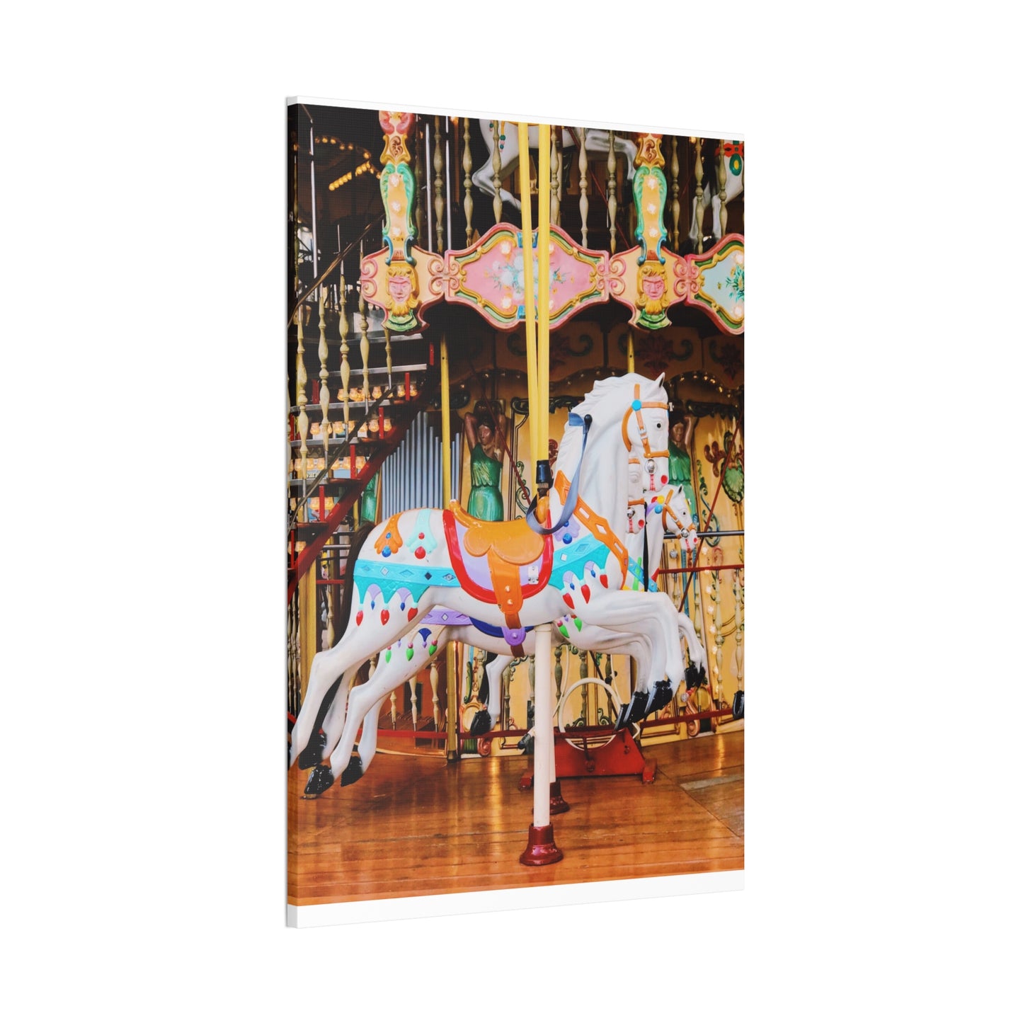 Carousel Horses - Canvas Stretched, 0.75"