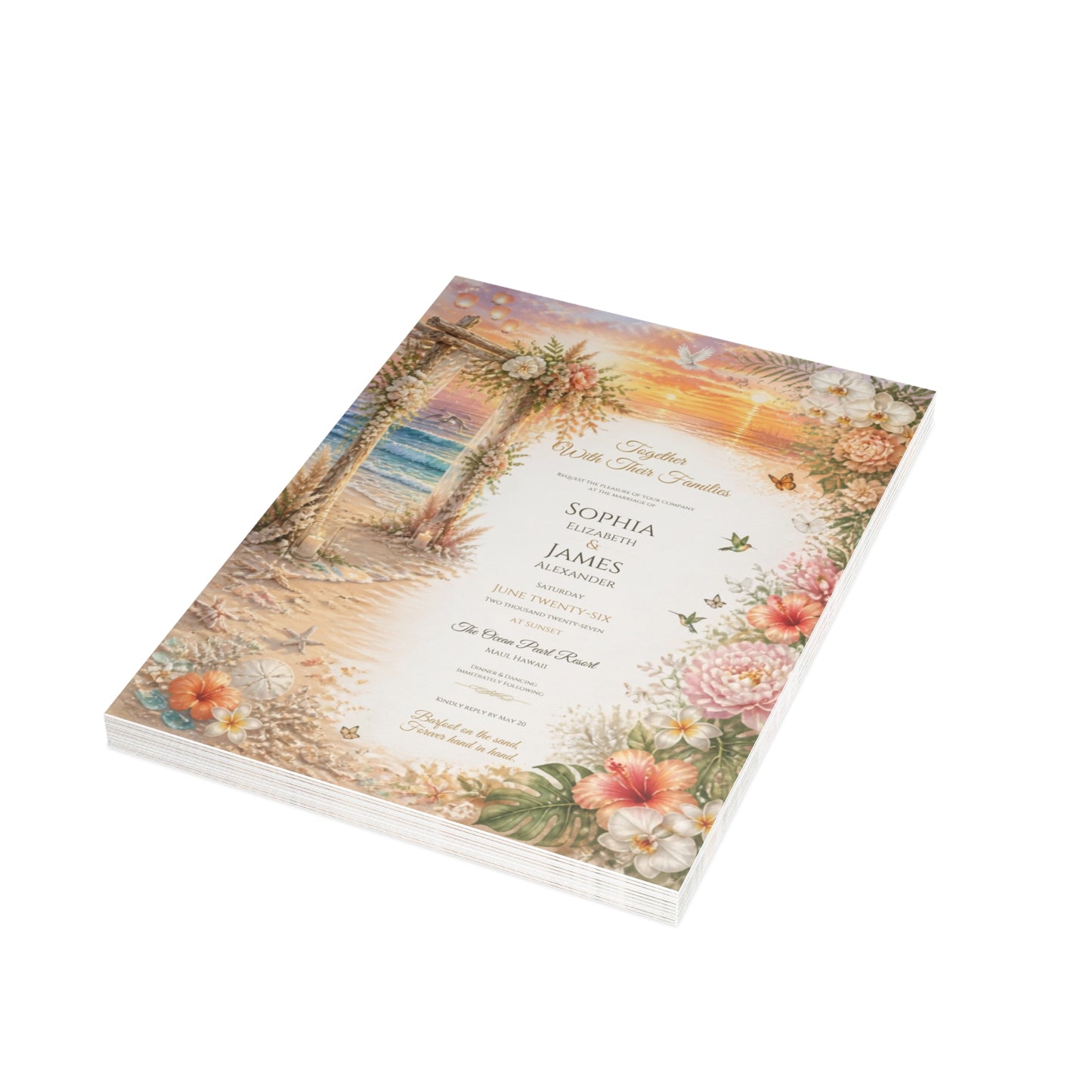 Hawaiian Wedding - Postcard Bundles (envelopes included)