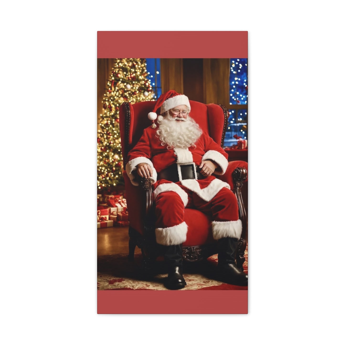 Santa - Canvas Stretched, 0.75" - Christmas