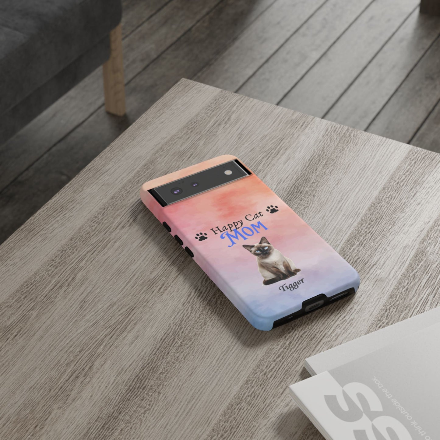 Happy Cat Mom - Personalized - Whimsical Phone Cases - Mother's Day