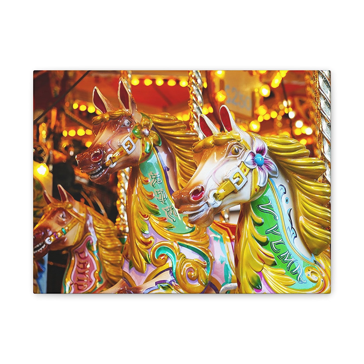 Carousel Horses 1 - Canvas Stretched, 0.75"