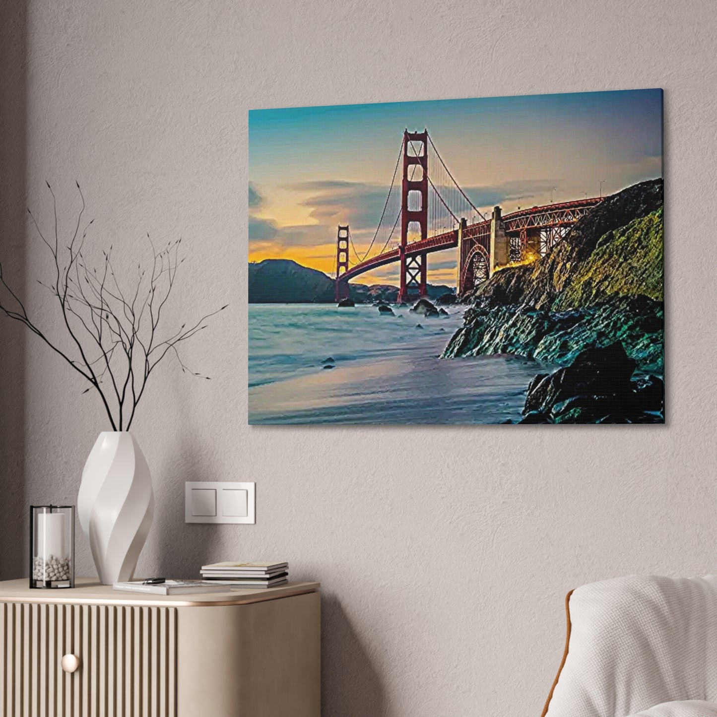 Golden Gate - Canvas Stretched, 0.75"