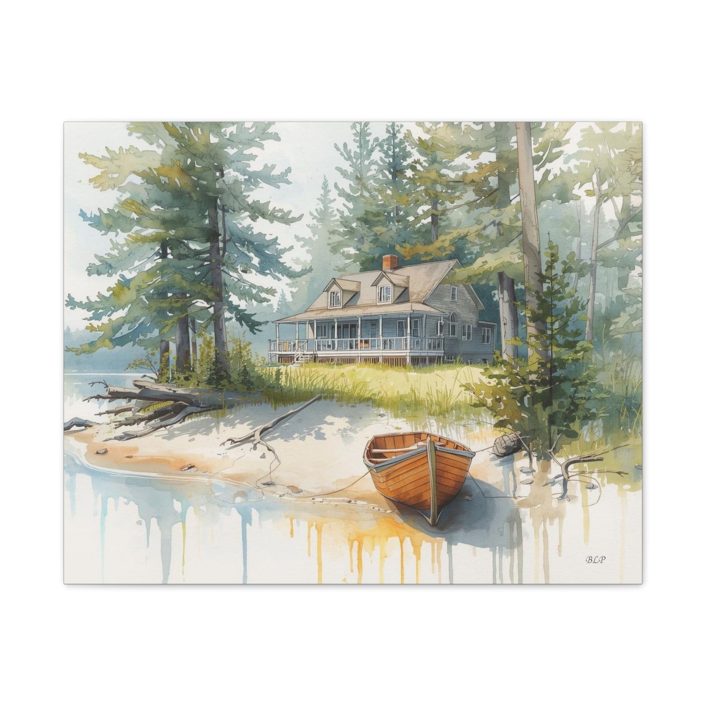 Cabin on the Lake - Canvas Stretched, 0.75" - 2026 Wall Art - Scenes