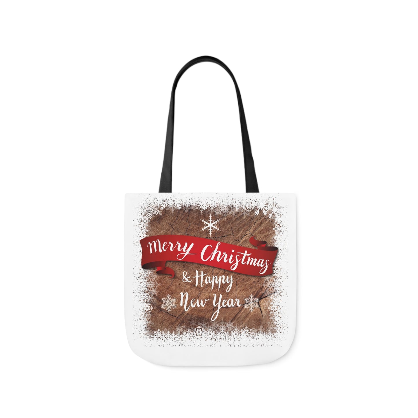 Merry Christmas -Canvas Tote Bag, 5-Color Straps - Christmas