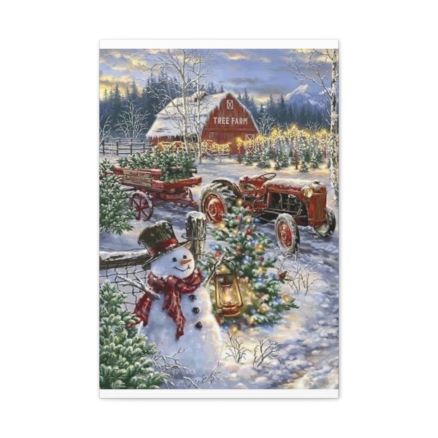 On the Farm - Canvas Stretched, 0.75" Christmas