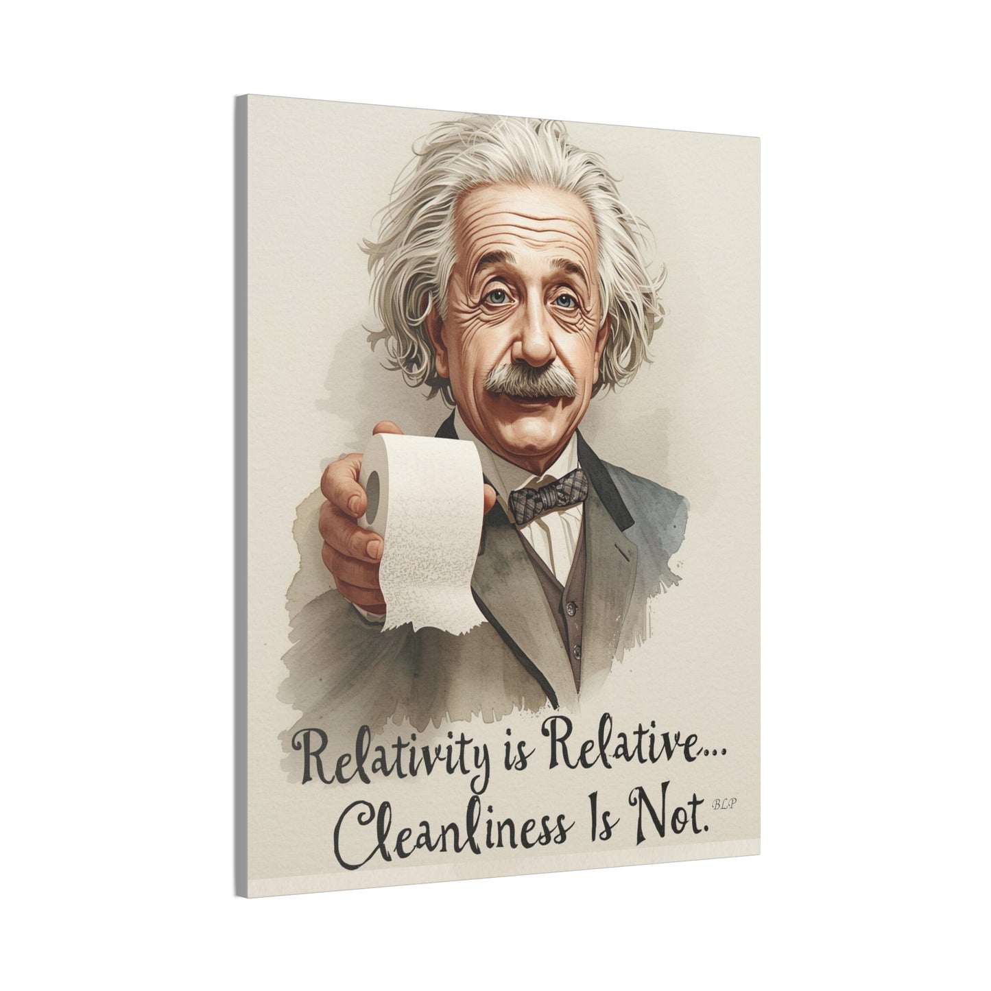 Einstein - Canvas Stretched, 0.75" - 2026 Wall Art - Bathroom Humor