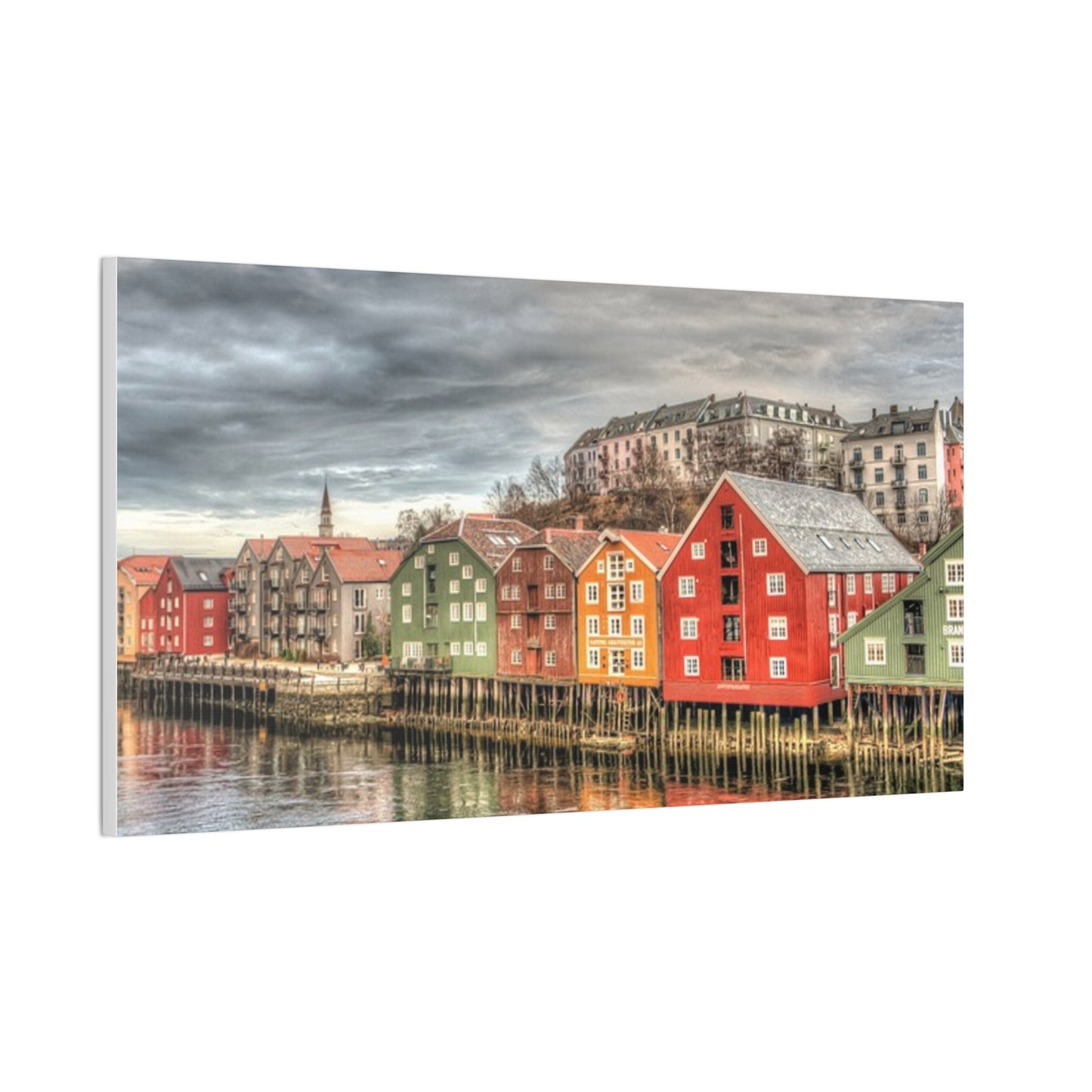 Dock Houses - Canvas Stretched, 0.75"