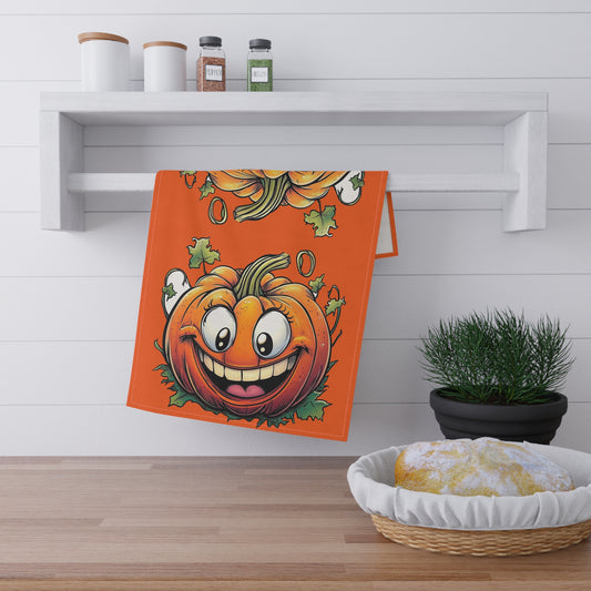 Happy Pumpkin - Tea Towels (cotton, poly) - Halloween