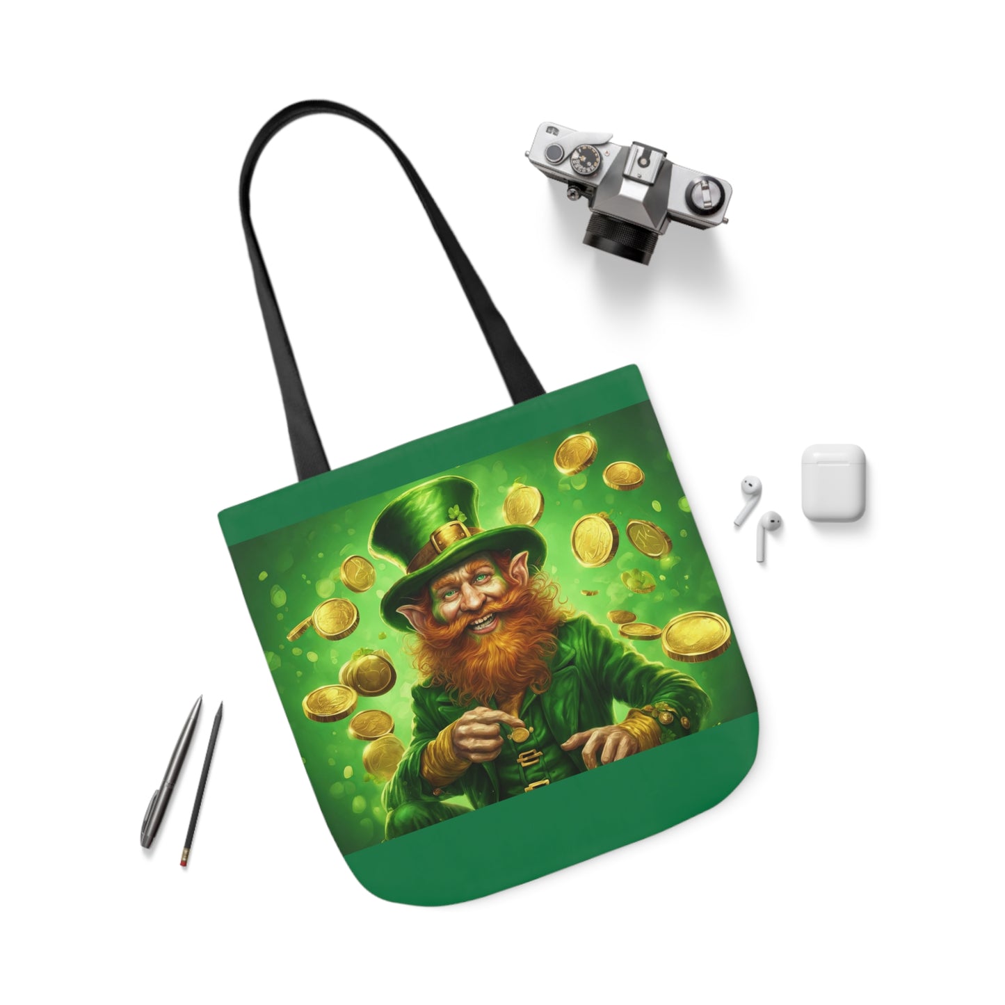 St. Patricks - Canvas Tote Bag, 5-Color Straps